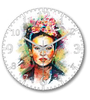 Frida Kahlo Duvar Saati Bombeli Gercek Cam----Ücretsiz Kargo----