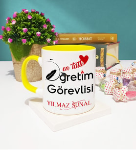 Mesajlı Öğretim Görevlisi Kupa Bardak Sarı
