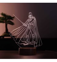 3 Boyutlu Darth Vader Hediyesi 3d Star Wars Led Gece Lambası Ahşap Taban 7 Farklı Işık Renkli