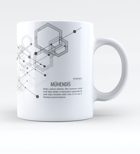 BK Gift Kişiye Özel Mesleki Mühendis Kupa Bardak  1