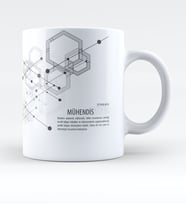 BK Gift Kişiye Özel Mesleki Mühendis Kupa Bardak  1