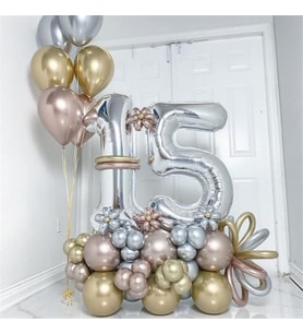 Doğum Günü Balon Buket Aranjman + Uçan Balon