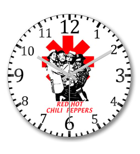 Red Hot Chili Peppers Duvar Saati Bombeli Gercek Cam
