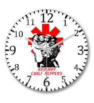 Red Hot Chili Peppers Duvar Saati Bombeli Gercek Cam