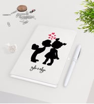BK Gift Kişiye Özel Sevgililer Günü Beyaz Defter Kalem Seti-59