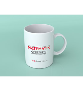 Matematik Öğretmenine Özel Tasarım Kişiye Özel Kupa Bardak