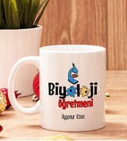 Biyoloji Öğretmenine Hediye Beyaz Kupa Bardak