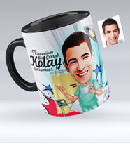 BK Gift Kişiye Özel Bay Cerrah Karikatürlü Siyah Kupa Bardak  1