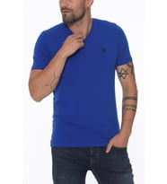 T8568 Dewberry V Yaka Erkek T-Shırt-Saks