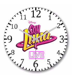 Soy Luna En Vivo Duvar Saati Bombeli Gercek Cam
