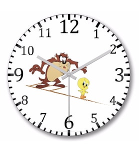 Looney Tunes Looney Tweety Duvar Saati Bombeli Gercek Cam