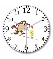 Looney Tunes Looney Tweety Duvar Saati Bombeli Gercek Cam