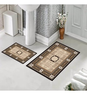Banyo Halısı Ikili Klozet Takımı Kaymaz Tabanlı (60 xm x 100 cm + 40 cm x 60 cm) 