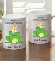 Kişiye Özel Yakışıklı Kurbağa Prensim Kupa Bardak