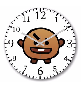 Bts Bt21 Shooky Duvar Saati Bombeli Gercek Cam