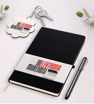 BK Gift Kişiye Özel Mikroelektronik Mühendisi Siyah Defter Kalem Ve Anahtarlık Hediye Seti-1 (Model 1)