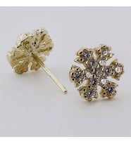 Küpe Kar Tanesi 1,05 Gram 14 Ayar Altın