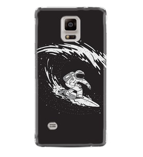 Kılıfland Samsung Galaxy Note 4 Kılıf Silikon Resimli Kapak Astronaut Surf Stok 266