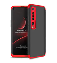 Microsonic Xiaomi Mi 10 Kılıf Double Dip 360 Protective Siyah Kırmızı