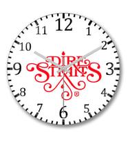 Dire Straits1 Duvar Saati Bombeli Gercek Cam