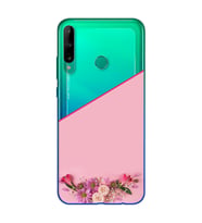 Kesik Çiçek Tasarımlı Süper Şeffaf Silikon Telefon Kılıfı Huawei P40 Lite E