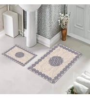Banyo Halısı Ikili Klozet Takımı Kaymaz Tabanlı (60 xm x 100 cm + 40 cm x 60 cm) 