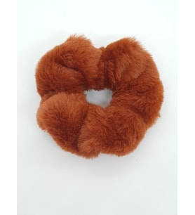 Melkady 179A - Orta Boy Suni Kürk Peluş Saç Lastiği (Camel)