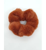 Melkady 179A - Orta Boy Suni Kürk Peluş Saç Lastiği (Camel)