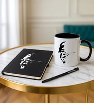 BK Gift Kişiye Özel Atatürk Temalı Siyah Defter Kalem Kupa Seti - 7