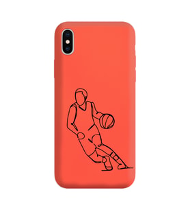 Iphone X Çizgi Tasarımlı Turuncu Lansman Telefon Kılıfı