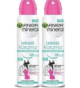Garnier Mineral Lekesiz Koruma Ferah Koku Sprey Deodorant 150 Ml Parfüm X 2 Adet