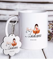 BK Gift Kişiye Özel Mesleki Yönetici Asistanı Beyaz Kupa ve Anahtarlık Hediye Seti (Model 1)