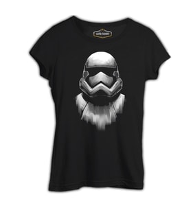 Star Wars - Storm Trooper Siyah Bayan Tshirt
