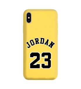 Iphone X Air Jordan Tasarımlı Sarı Lansman Telefon Kılıfı