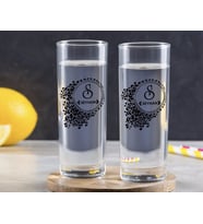 BK Gift Kişiye Özel Renkli Baskılı İsimli İkili Vodka Bardağı-114 (Beyaz)