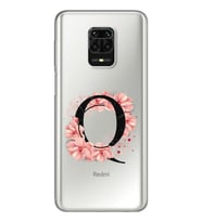 ÇiçekliHarfTasarımSüperŞeffafSilikonTelefonKılıfıXiomaiRedmiNote9Pro-Note9sQ-Har