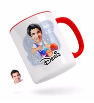 BK Gift Kişiye Özel Erkek Basketbolcu Karikatürlü Kırmızı Kupa Bardak-2