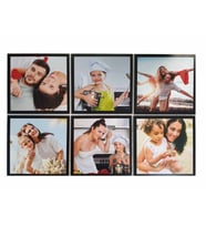 Yapışan Kare 6 lı Foto blok çerçeveler(20x20)