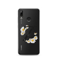 Papatya Harf Tasarım Süper Şeffaf Silikon Telefon Kılıfı Huawei P Smart (2019) Z