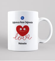 Kişiye Özel Aşkımıza Nazar Değmesin Kupa Bardak 80509