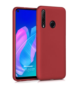 Microsonic Matte Silicone Huawei Y7P Kılıf Kırmızı