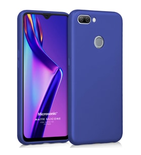 Microsonic Matte Silicone Oppo F9 / F9 Pro Kılıf Lacivert