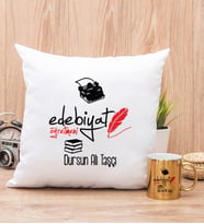 Edebiyat Öğretmeni Yastık ve Gold Kupa Bardak