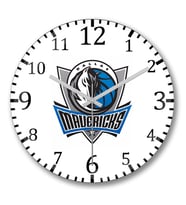 Dallas Mavericks Duvar Saati Bombeli Gercek Cam