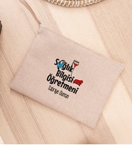 Sağlık Bilgisi Öğretmeni Keten Bez El Çantası