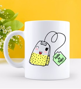 BK Gift Kişiye Özel Salla Be Tasarımlı Beyaz Kupa Bardak-1