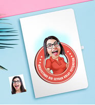 BK Gift Kişiye Özel Bayan Kolay Yetişmiyor Karikatürlü Beyaz Defter-3