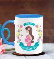 BK Gift Kişiye Özel Anneler Günü Temalı Mavi Kupa Bardak M7