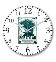 Bob Dylan Duvar Saati Bombeli Gercek Cam