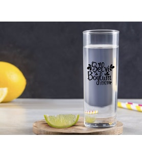 BK Gift Kişiye Özel Renkli Baskılı Selvi Boylum Tasarımlı Vodka Bardağı-2 (Beyaz)